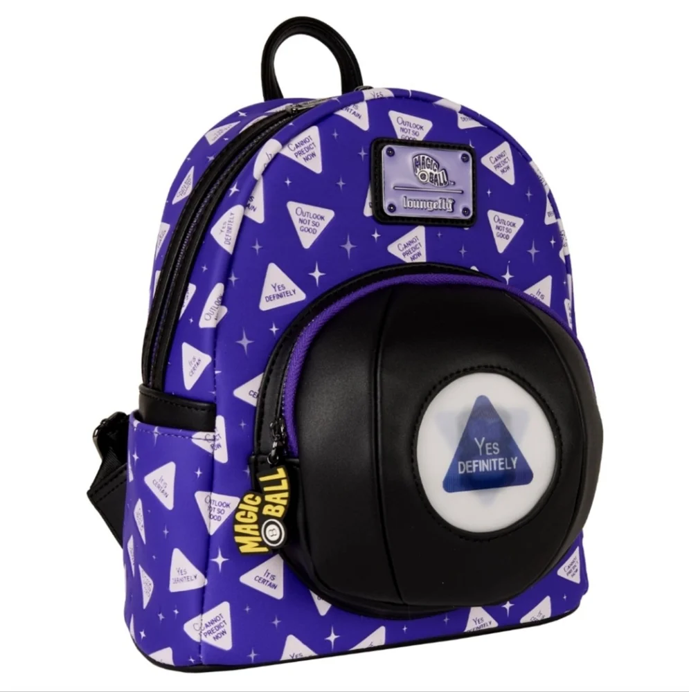 NWT Magic 8 Ball All-Over Print Lenticular Mini Backpack - Picture 3 of 4